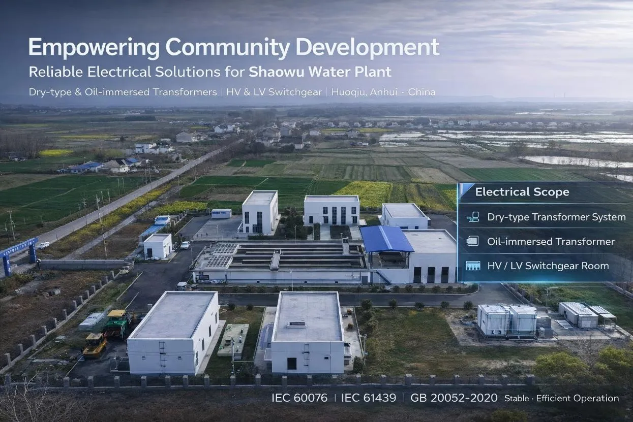 Empoderamiento del desarrollo comunitario: nuestras soluciones eléctricas en la planta de agua de Shaowu