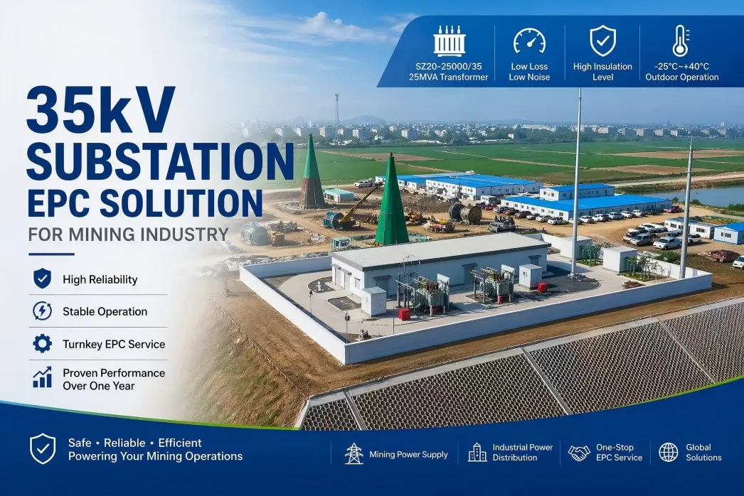Transformadores de energía inmersos en petróleo de 35kV para minería: soluciones confiables de Huawan